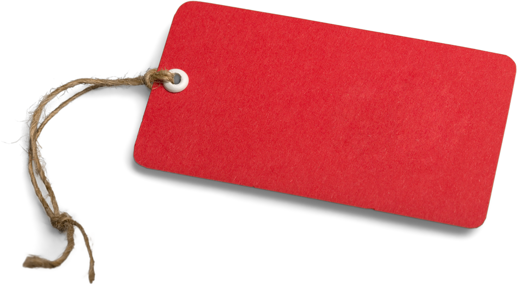 Blank Price Label Isolated 